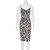 Diane Von Furstenberg Ristampa vintage di Dress Anette Nero Bianco Seta  ref.90600