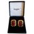 Chanel Splendidi orecchini placcati oro giallo 18 carati con cabochon in cristallo rosso Bordò Placcato in oro  ref.90620