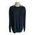 Autre Marque maglione maglia cotone e lino blu navy e blu T. XL Biancheria  ref.90689