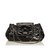 Chanel Borsa con patta per fisarmonica riemissione in pelle verniciata Nero  ref.90713