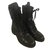 Chanel boots Black Leather  ref.90989