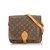 Louis Vuitton Monogram Cartouchiere MM Brown Leather Cloth  ref.91103