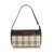 Burberry Plaid Coated Canvas Baguette Brown Multiple colors Beige Leather Cloth Cloth  ref.91105