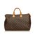 Louis Vuitton Monogram Speedy 40 Brown Leather Cloth  ref.91116