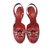 Yves Saint Laurent sandali Rosso Pelle  ref.91152