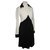Diane Von Furstenberg Colorblock Twist-Front Wool Shirtdress Black White  ref.91191
