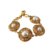 Pulsera de cadena con encanto de COCO de medallas de perlas falsas CHANEL Dorado Metal  ref.91211
