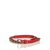 Chanel Chain-Link-Taillengürtel Silber Rot Leder Metall  ref.91353