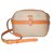 Céline CELINE Vintage Beige Macadam Tasche. Orange Leder Leinwand  ref.91403