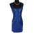 Diane Von Furstenberg Figurbetontes Kleid Blau Seide Baumwolle  ref.91487