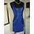 Vestito aderente blu Diane Von Furstenberg in seta e cotone - vista 3