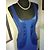 Vestito aderente blu Diane Von Furstenberg in seta e cotone - vista 5
