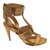 Louis Vuitton sandálias gladiador Dourado Couro  ref.91492