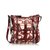 Burberry Heart Nova Check Umhängetasche Rot Bordeaux Leder Lackleder Leinwand Tuch  ref.91522