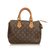 Louis Vuitton Monogram Speedy 25 Brown Leather Cloth  ref.91562