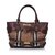 Burberry Medium Bridle Landscape Lynher Tote Brown Multiple colors Leather Cloth Cloth  ref.91565
