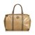 Fendi Zucchino Boston Bag Brown Beige Leather Plastic  ref.91576