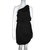 Halston Heritage Asymmetric silk dress Black  ref.91633