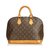 Louis Vuitton Monogram Alma PM Brown Leather Cloth  ref.91741