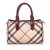 Burberry Supernova Check Boston Bag Brown Multiple colors Beige Leather Plastic  ref.91744