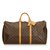 Louis Vuitton Monogram Keepall 60 Brown Leather Cloth  ref.91749