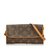 Louis Vuitton Monogram Pouch Twin PM Brown Leather Cloth  ref.91784