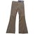 Ermanno Scervino Leather trousers Beige Suede  ref.91865
