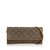Louis Vuitton Monogram GM Twin Clutch Brown Leather Cloth  ref.91992
