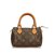 Louis Vuitton Monogram Mini Speedy Brown Leather Cloth  ref.91995