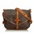 Louis Vuitton Monogram Saumur 30 Brown Leather Cloth  ref.91998