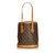 Louis Vuitton Monograma Petit Bucket Marrom Couro Lona  ref.92016