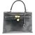 Hermès KELLY Noir Box 32cm Schwarz Leder  ref.92022