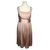 Autre Marque Bejewelled dress Pink Flesh Silk  ref.92028