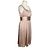Autre Marque Almost Famous Seidenkleid Rosa Nude mit Strass Trägern Pink Fleisch - Ansicht 2