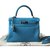 Hermès Kelly 28 Mykonos Swift Cuir Bleu clair  ref.92101