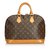 Louis Vuitton Monogram Alma PM Brown Leather Cloth  ref.92168
