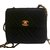 Chanel vintage silk Timeless bag Black  ref.92242
