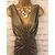 Tadashi Shoji Kleider Golden - Ansicht 4