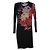 Jonathan Saunders Schwarzes Kleid mit Blumenmuster Mehrfarben