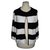 Hobbs Cotton knit cardigan Black White  ref.92324