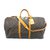 Louis Vuitton KEEPALL 60 BANDOULIER MONOGRAM Brown Leather  ref.92361