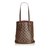 Bucket Louis Vuitton Damier plain Marais Brown Leather Cloth  ref.92417