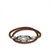 Hermès Leather Infinity Bracelet Brown Silvery Dark brown Metal  ref.92441