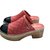 Chanel mules Cuir Rouge  ref.92461