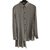 Yohji Yamamoto Ecru blouse with black stripes Cream Silk  ref.92602