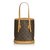 Louis Vuitton Monogram Petit Bucket Brown Leather Cloth  ref.92717