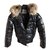 Moncler down jacket Black Polyester  ref.92776