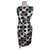 Diane Von Furstenberg Vestido de seda shina Negro Blanco Gris  ref.92920