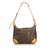 Louis Vuitton Monogram Boulogne PM Brown Leather Cloth  ref.92957