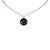 Chanel Emaille Anhänger Halskette Schwarz Silber Metall  ref.92992